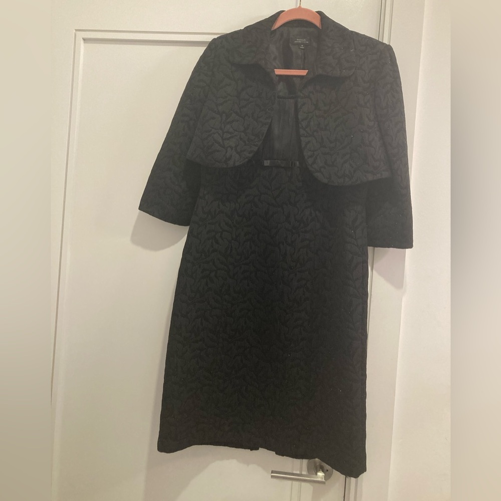 Tahari ASL (Arthur S. Levine) Black Sleeveless Party Dress With “Bolero” Jacket